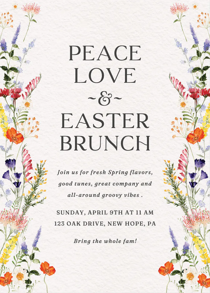 Wildflowers - brunch & lunch invitation